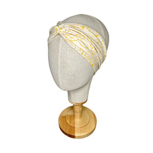 Load image into Gallery viewer, Yellow Floral Twist Headband