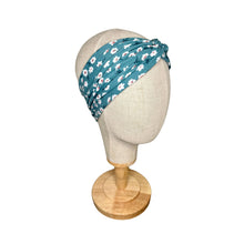 Load image into Gallery viewer, Blue Daises Twist Headband