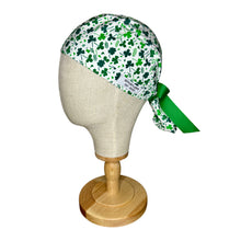 Load image into Gallery viewer, Shamrock Ponytail Scrub Cap