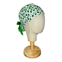 Load image into Gallery viewer, Shamrock Ponytail Scrub Cap